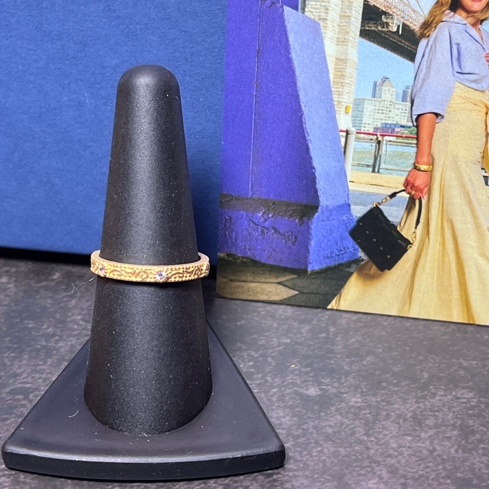 Freida Rothman Matte Gold Textured Ring - Picture 2 of 2